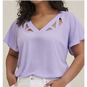 Torrid lavender cage shirt